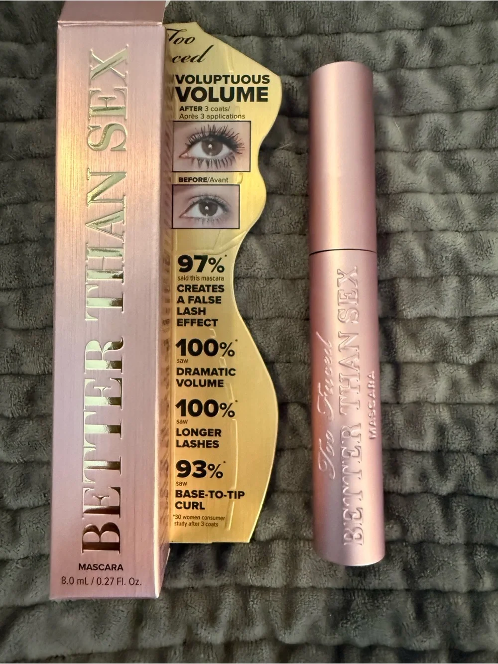 🔥NWT🔥Too Faced Better Than Sex Mascara — Black